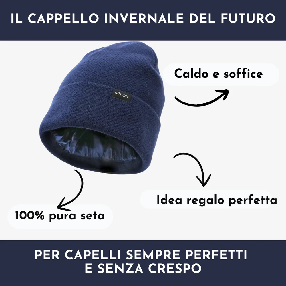 CAPPELLO INVERNALE UNISEX 100% SETA OFFTOPIC® - immagine 6