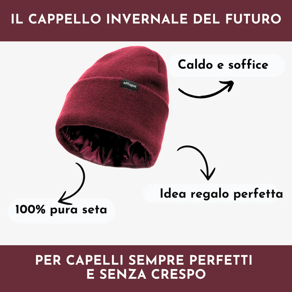 CAPPELLO INVERNALE UNISEX 100% SETA OFFTOPIC® - immagine 5